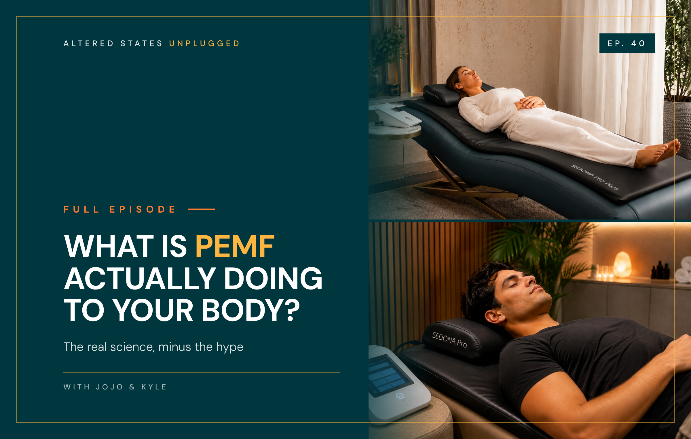 Guests relaxing on PEMF mats at Altered States Wellness