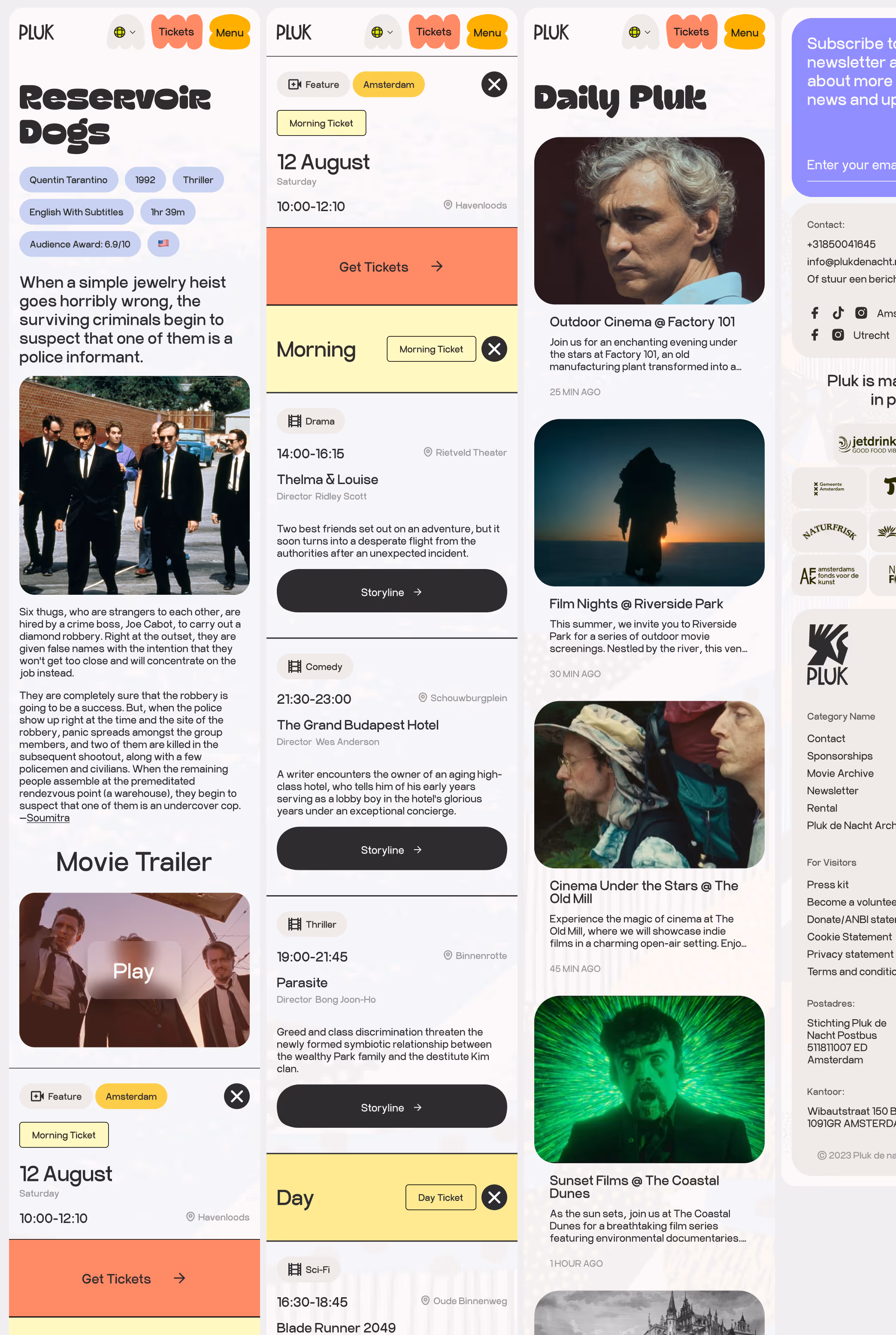 Pluk de Nacht Website - Interaction and motion design