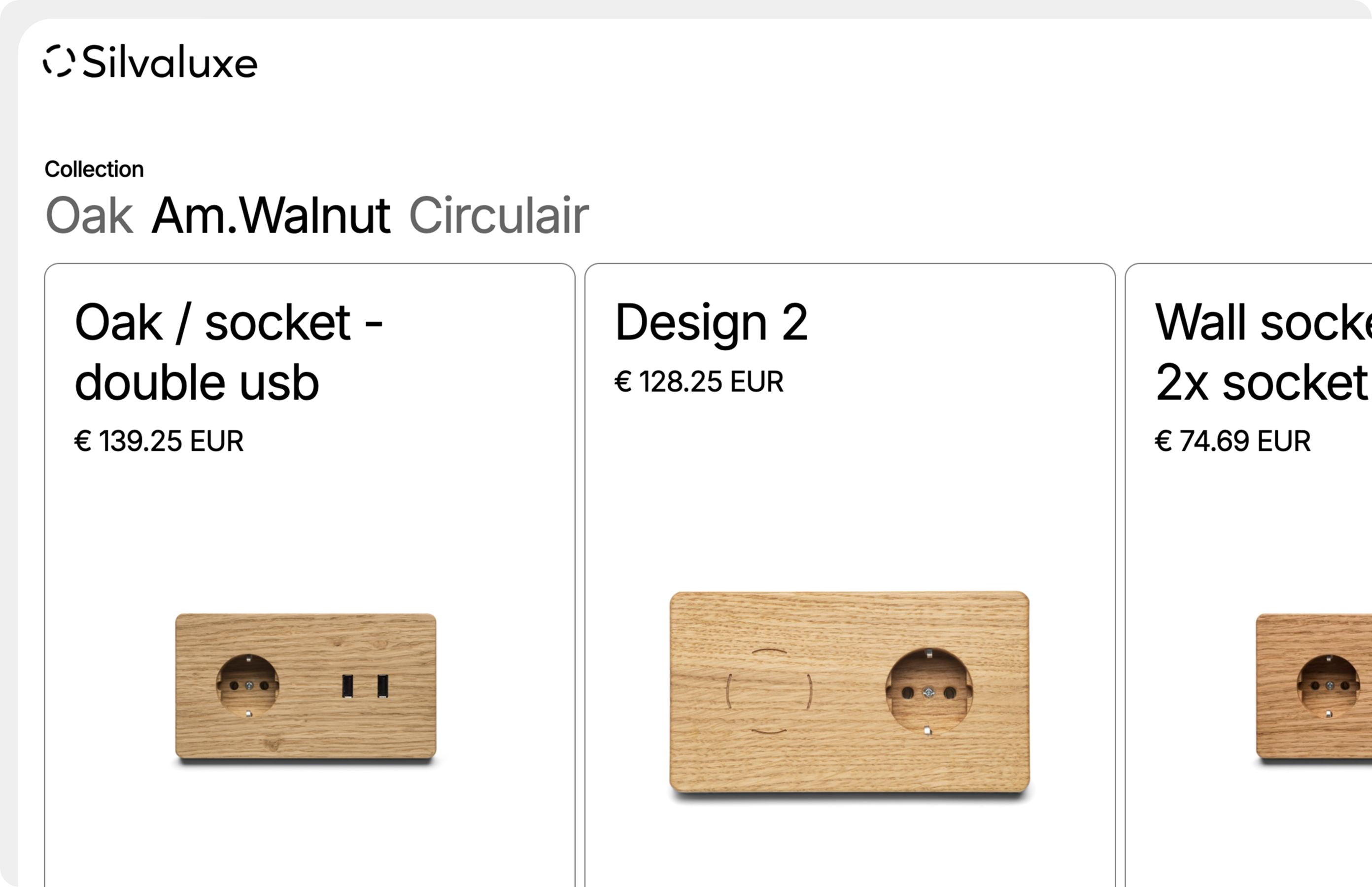 Silvaluxe - Interactive website features