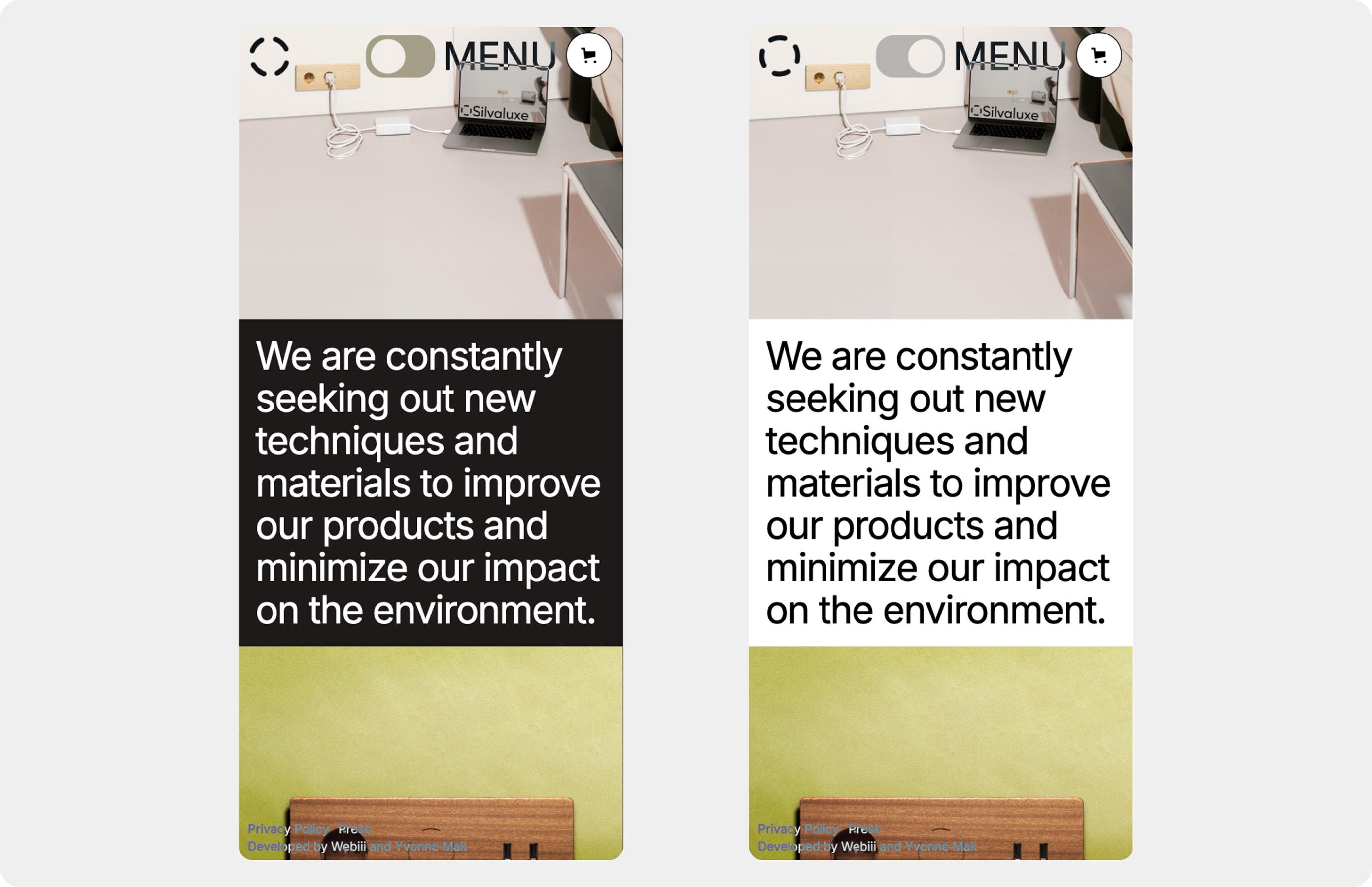 Silvaluxe - GSAP navigation and transitions