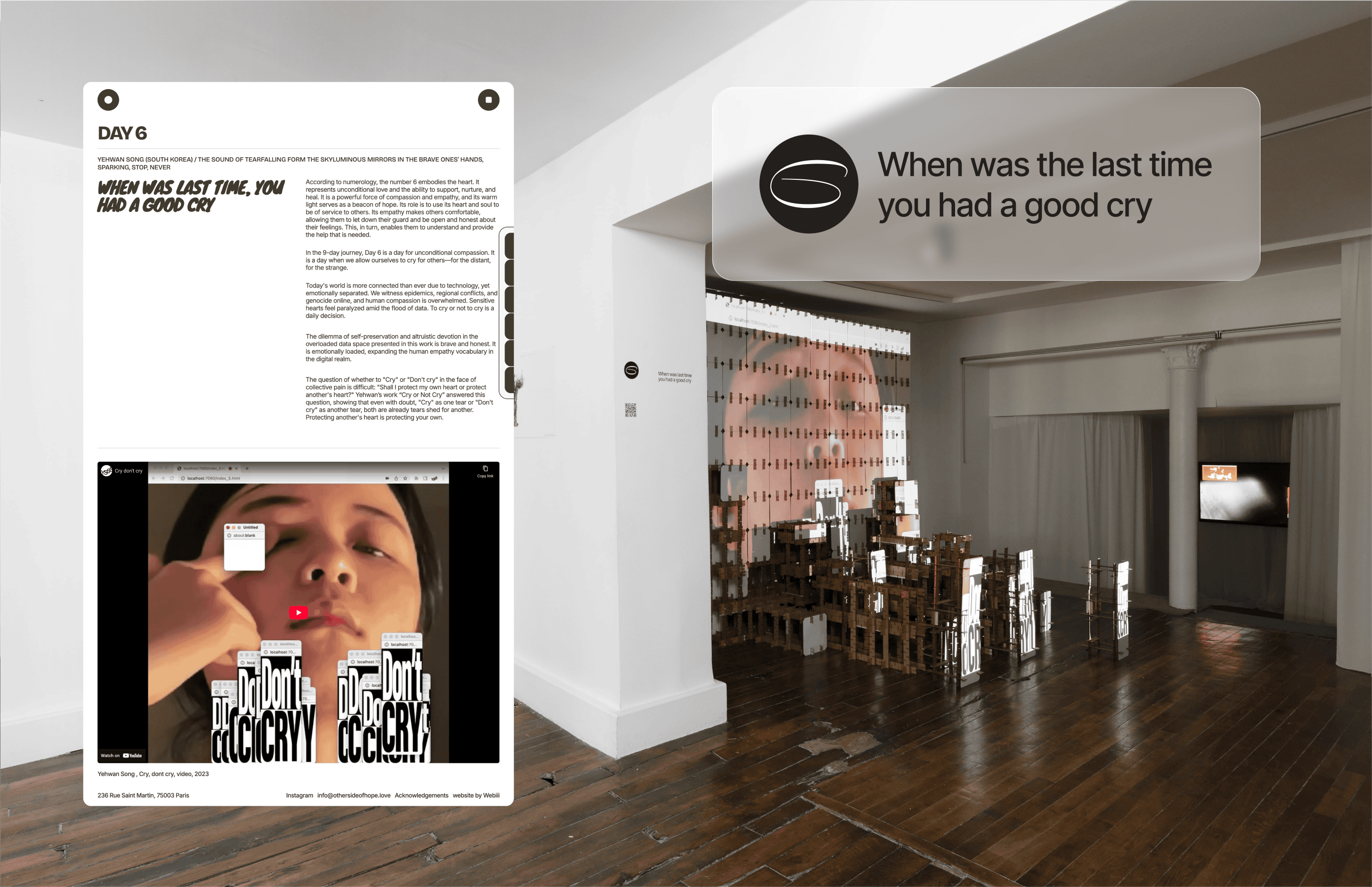 Other Side of Hope - Day 6 mirror installation