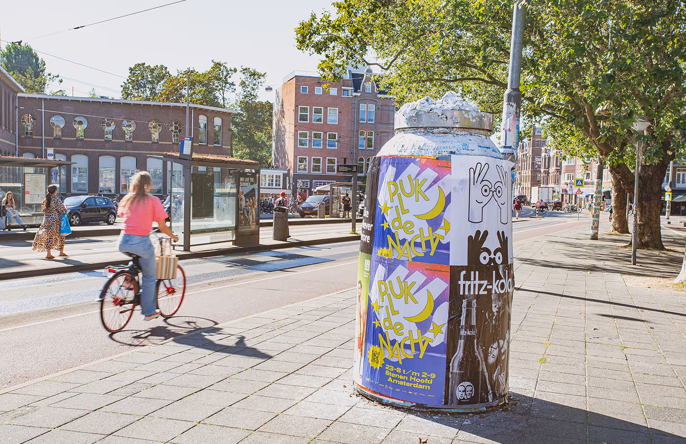 ABRI poster campaign for Pluk de Nacht outdoor cinema festival in Amsterdam