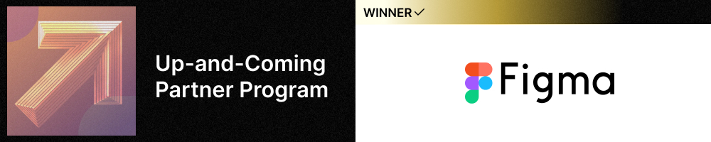 A logo for Figma, the winner of Up-and-Coming Partner Program