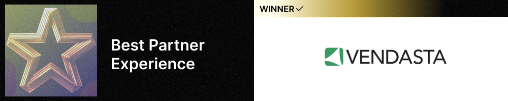 The logo for Vendasta, the Best Partner Experience