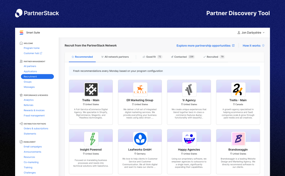 A look at the PartnerStack Partner Discovery tool
