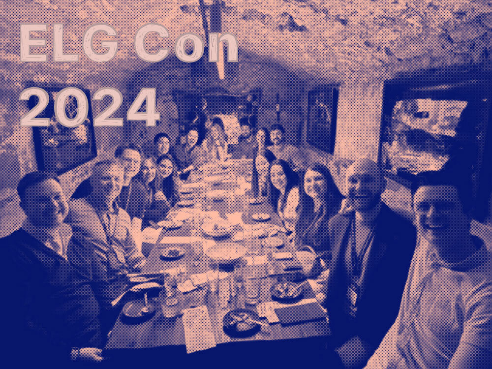 A group shot of the dinner at ELG Con 2024