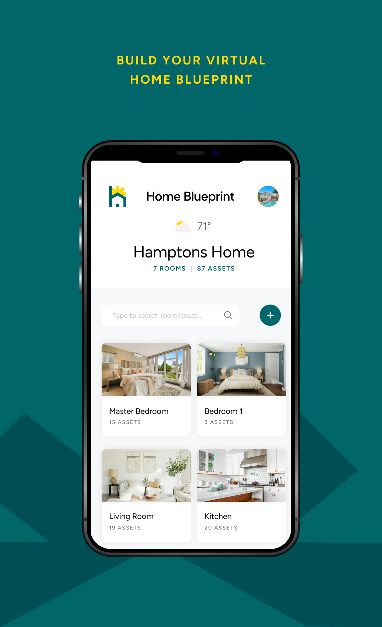 The dashboard of the HomeLedger app.