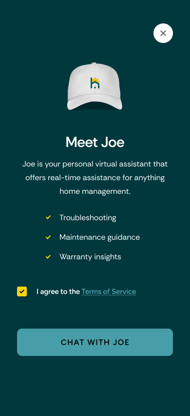 AI interface of the HomeLedger AI assistant.