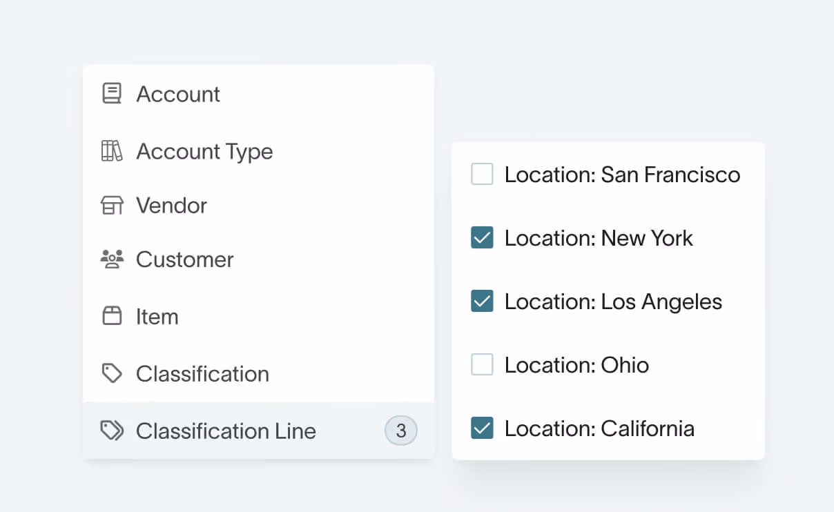 Classifying fixed assets in DualEntry by account, vendor, customer, item, and location