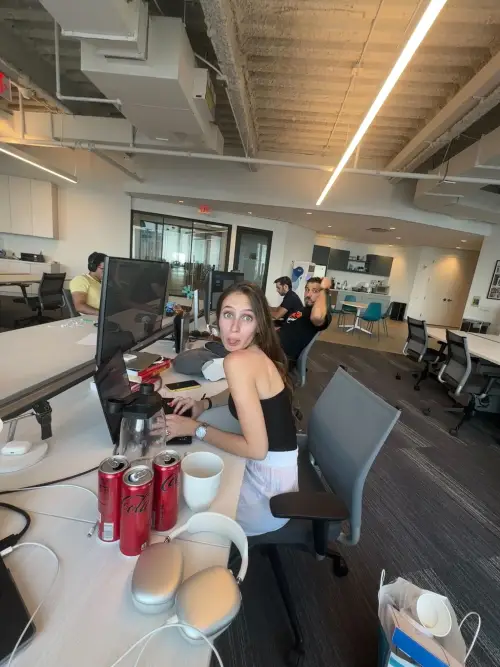 DualEntry team members at their desks in the New York office