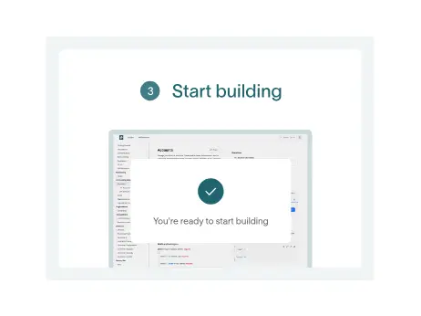 Confirmation screen saying you are ready to start building with the DualEntry API