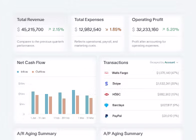 See real-time data – AP aging, check registers, pending invoices, and payments in transit – in one place.