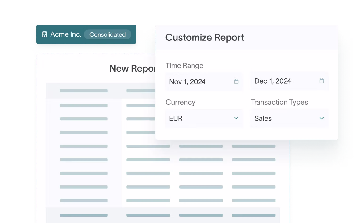 With AI's help, quickly create tailored, shareable reports covering single or multiple entities. Save time by making templates for your frequently used report types.