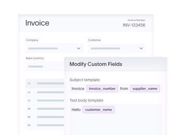 Create and distribute invoices in multiple formats. Make it personal by adding your branding, company details, and custom messages to documents.