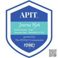 apit badge for Dr. Journa Njoh granted by the psypact commission
