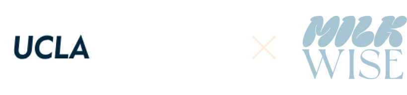 A combination of the UCLA Health logo and Milkwise logo side by side