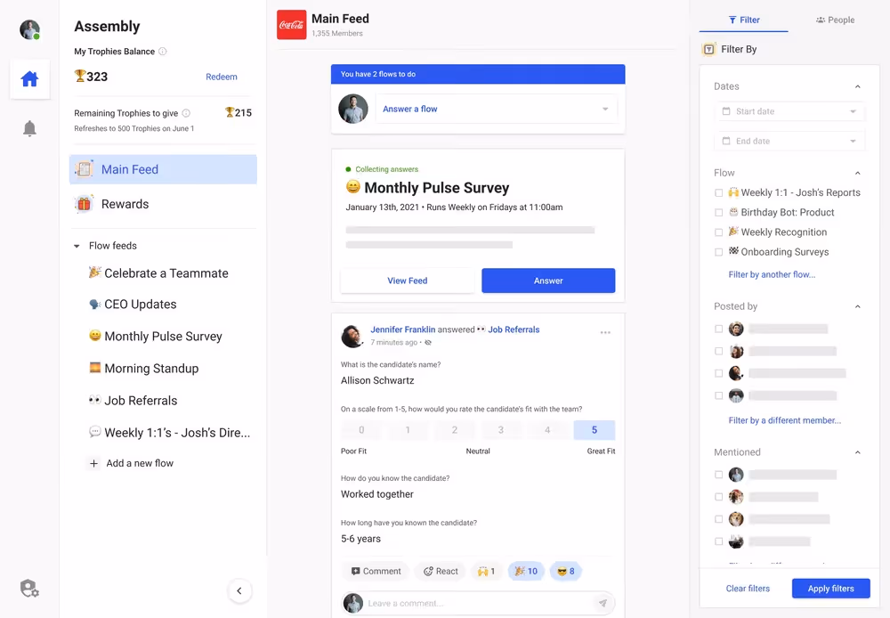Assembly: employee suggestion box tool
