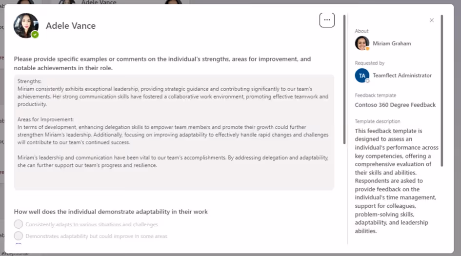 Conduct 360 degree feedback cycles in MS Teams with Teamflect