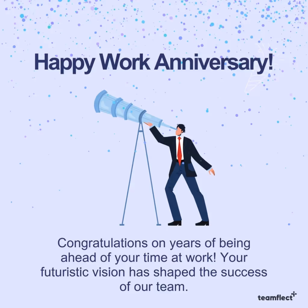 Work anniversary card - Visionary