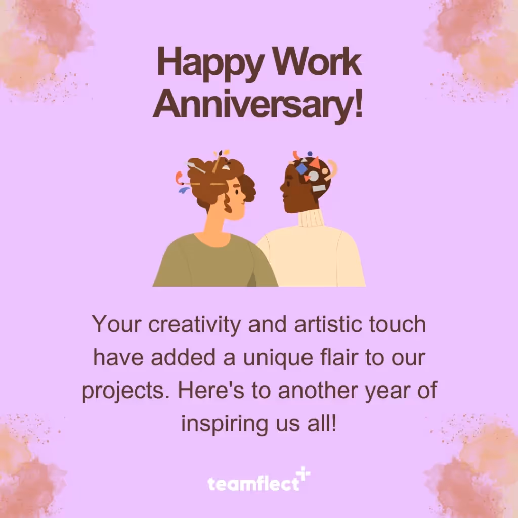 Work anniversary card - Creativity