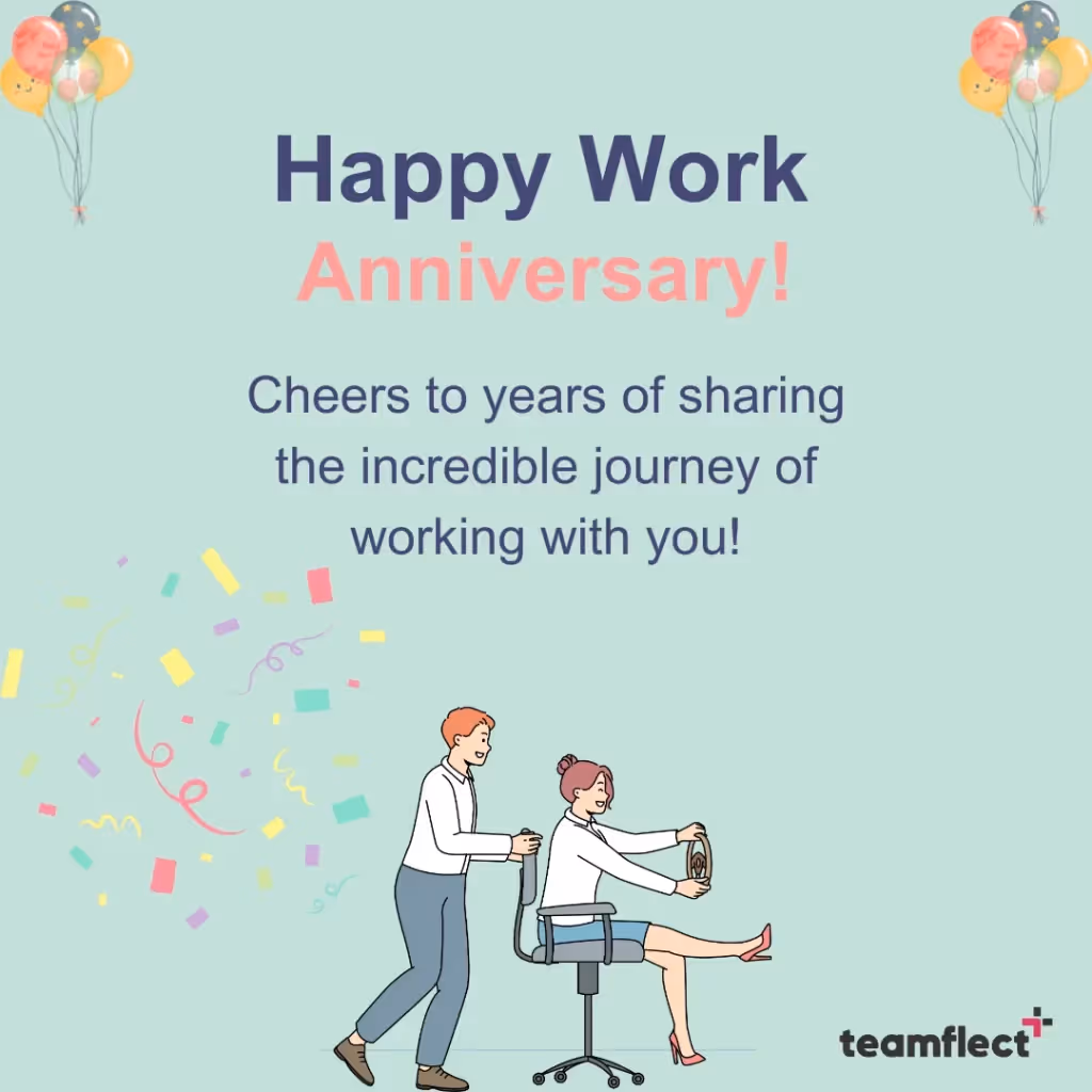 Work anniversary card - Professional Journey 