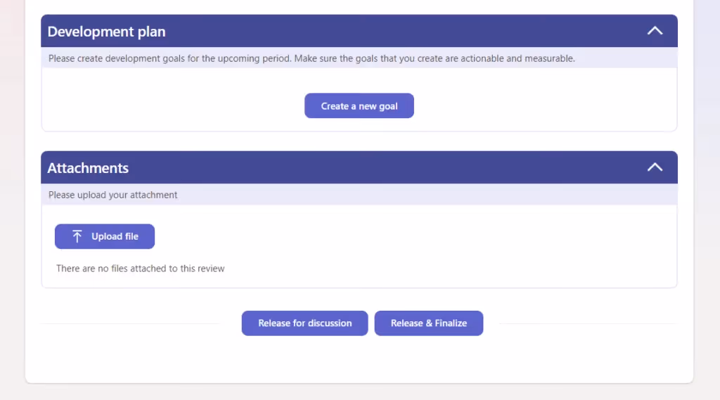 Finalize performance reviews with development plans in Microsoft Teams with Teamflect