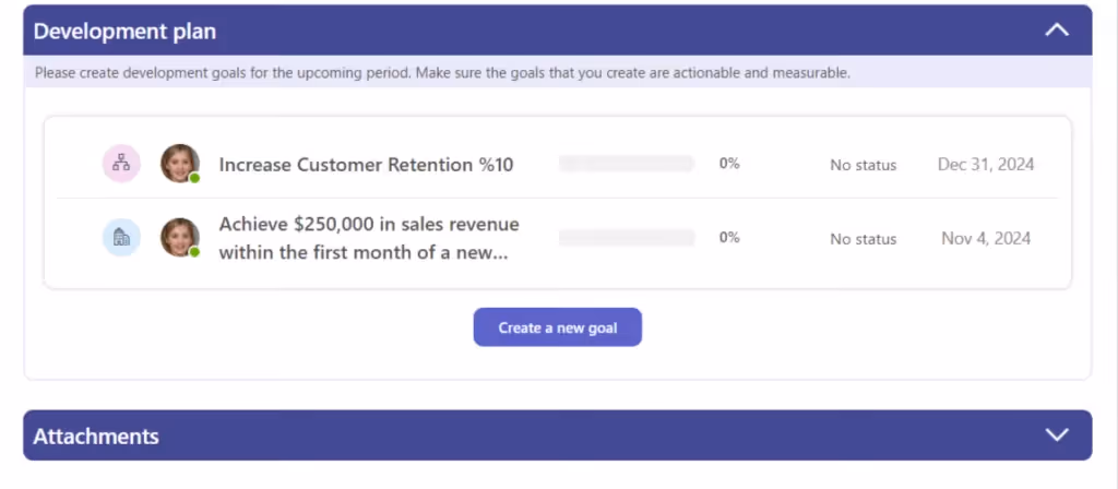 Create employee development plans in MS Teams with Teamflect