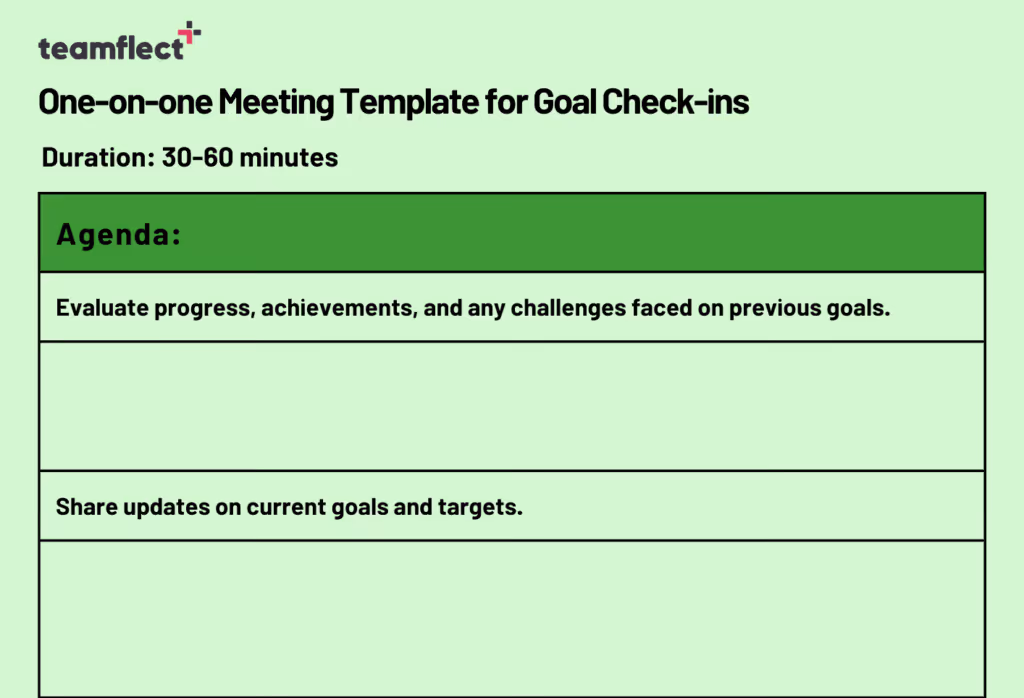 1-1 meeting template for goal check-ins