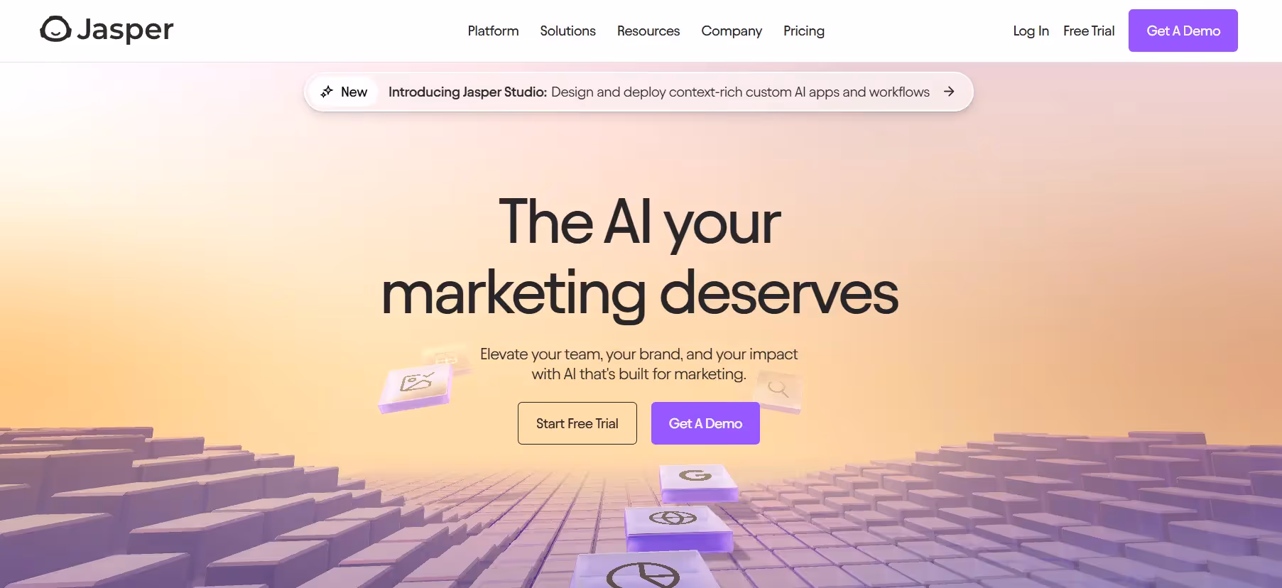 jasper.ai website homepage