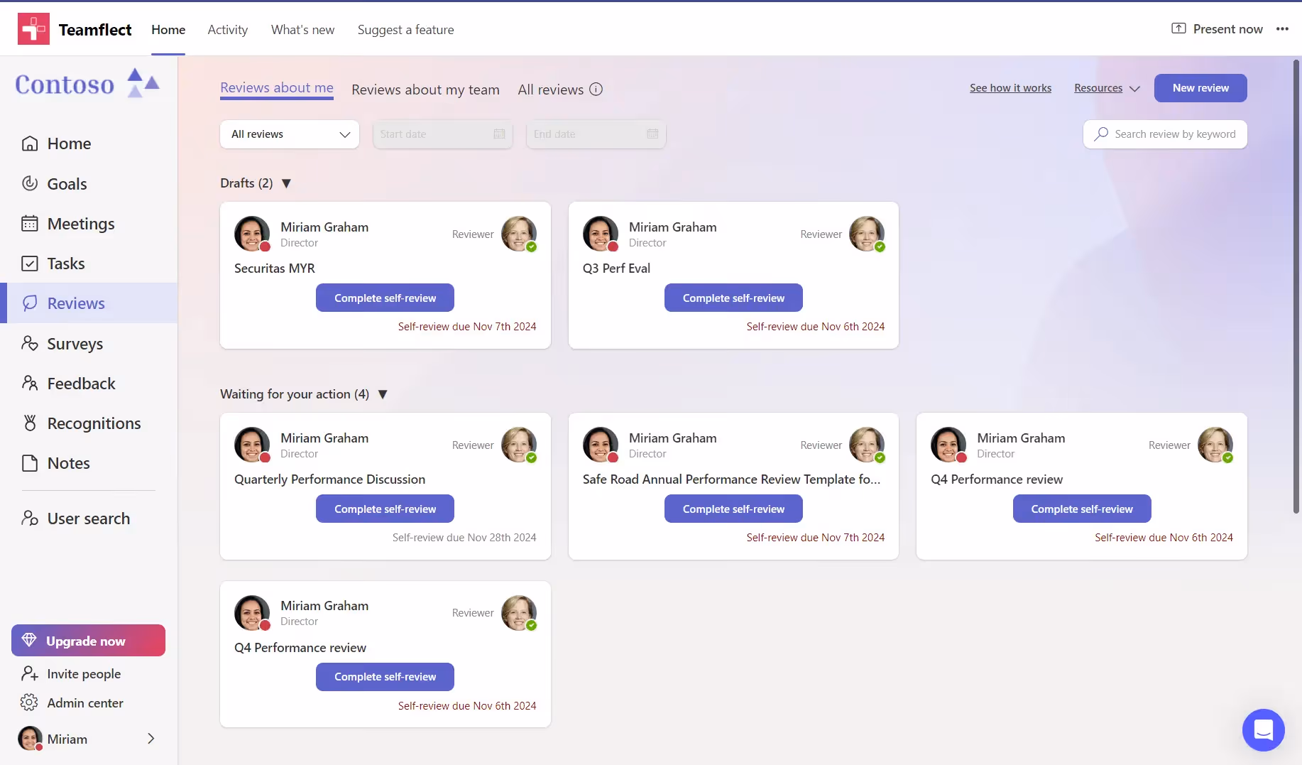 Teamflect Review Module