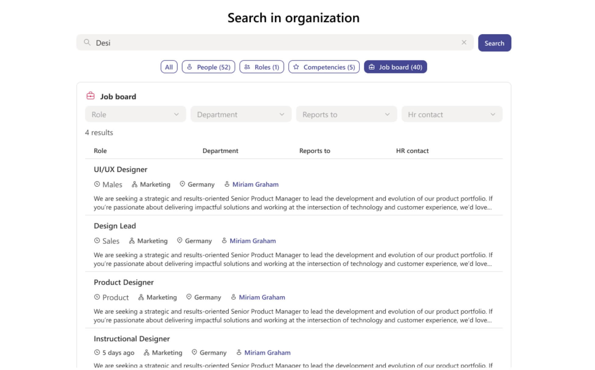 Create internal job boards in Microsoft Teams with Teamflect