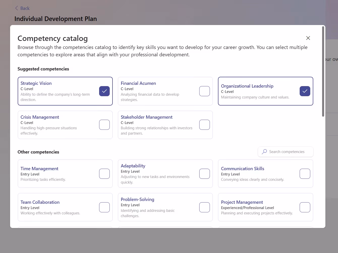 Select Competencies