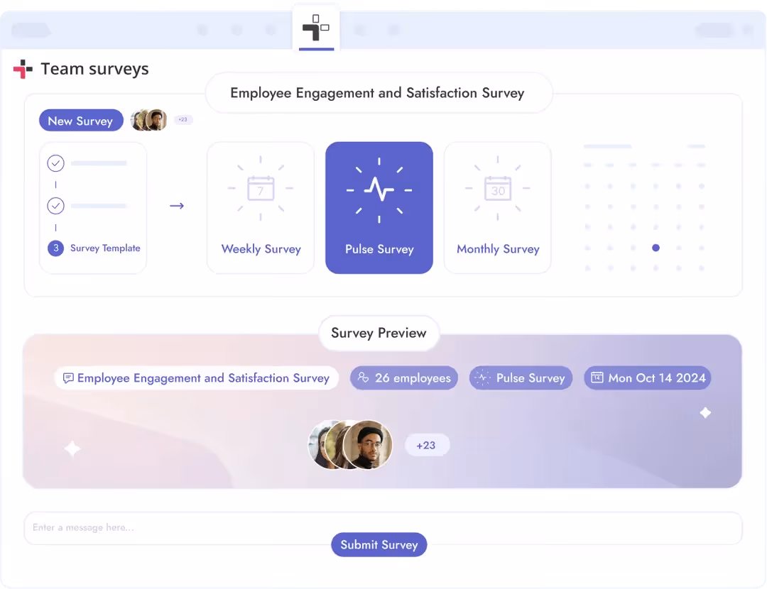 Teamflect enables HR to conduct regular employee engagement surveys through automation.