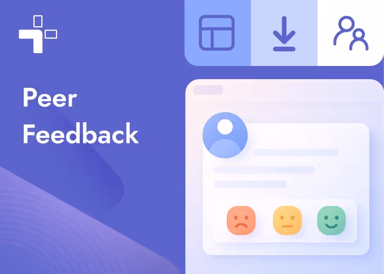 Peer feedback template inside teamflect