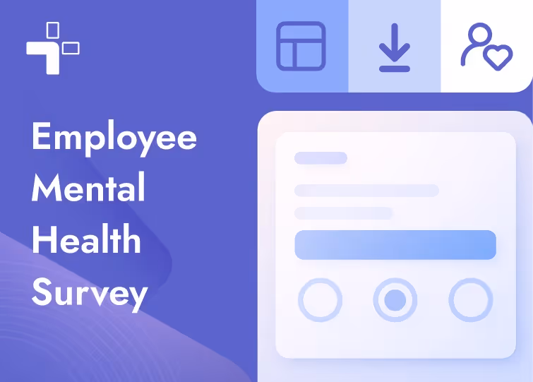 Employee mental health survey template card image