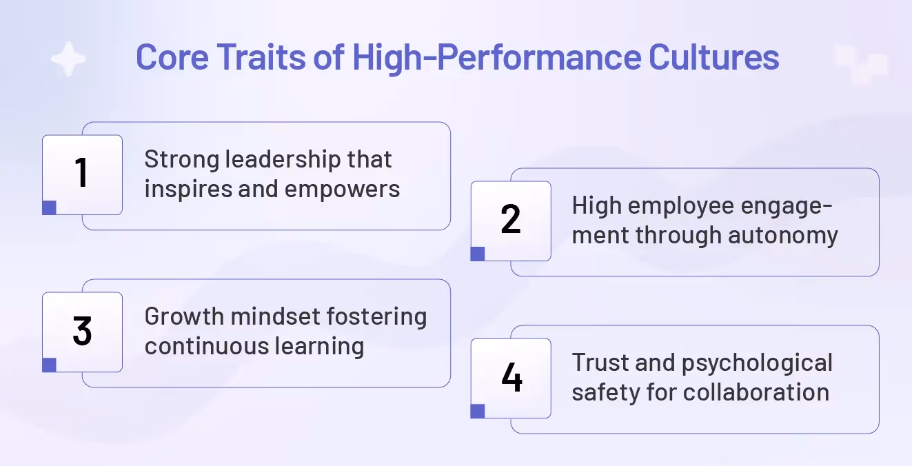 Characteristics of high-performance culture