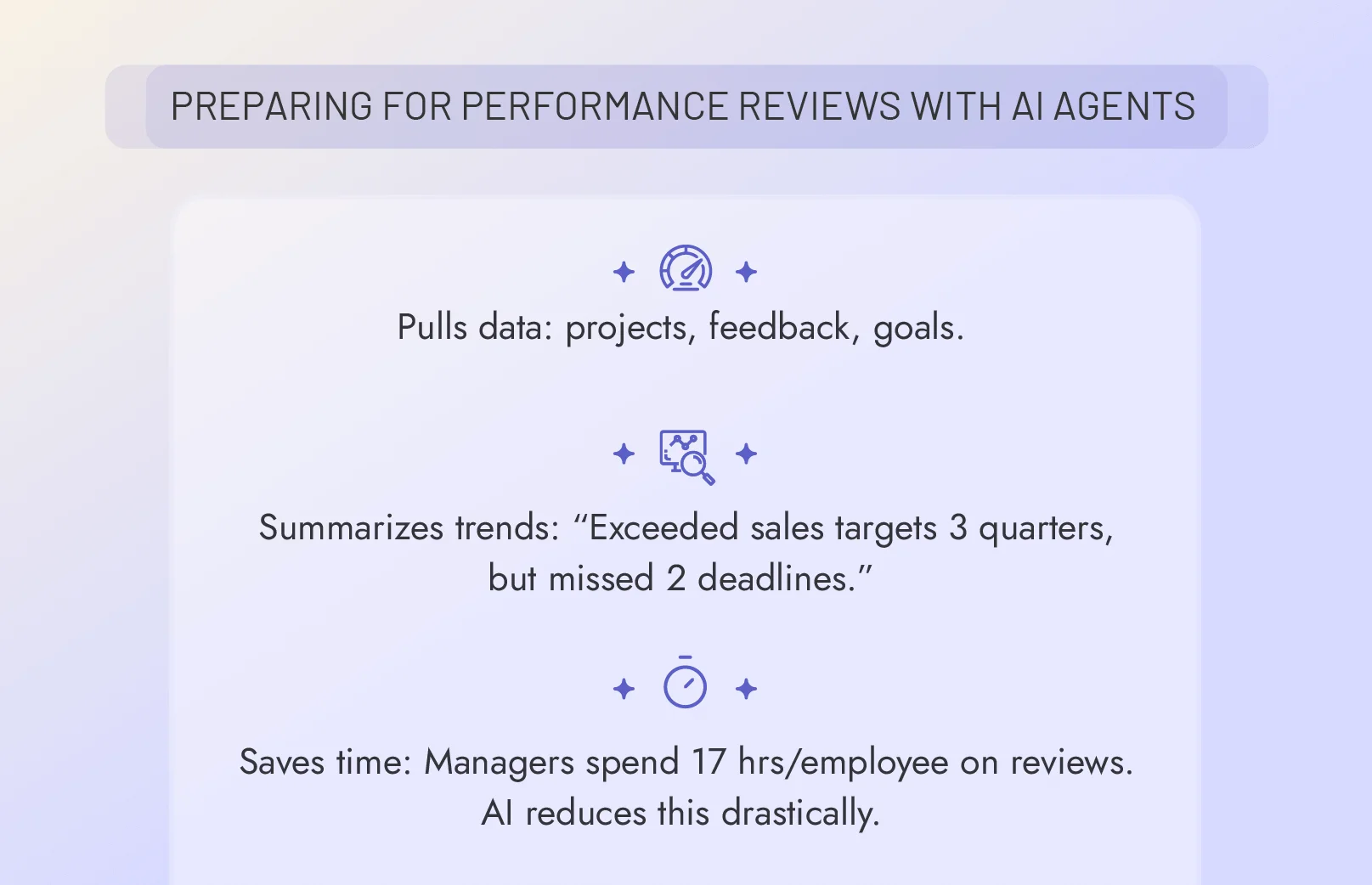 Preparing for performance reviews with AI Agents