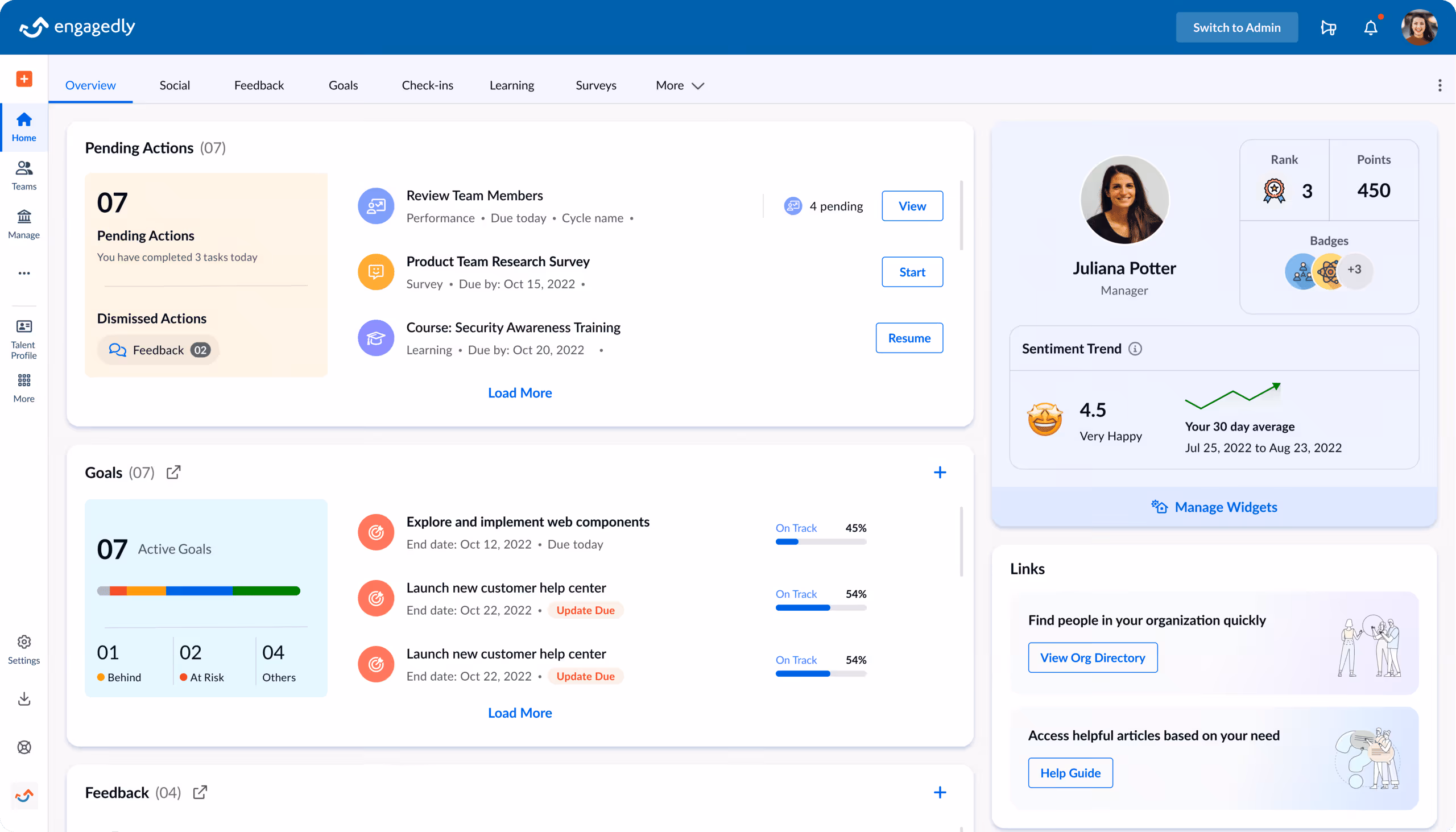 Unlock Three Pillar Talent Management Software - Engagedly