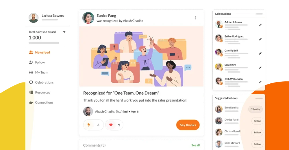 Achievers main dashboard