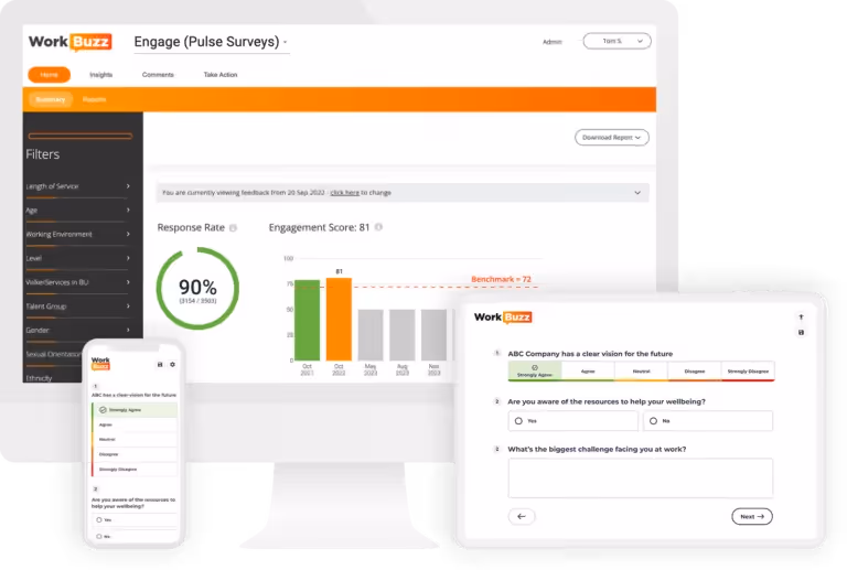 Workbuzz main dashboard