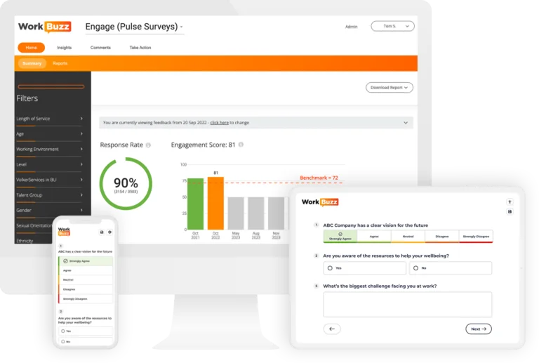 Workbuzz main dashboard
