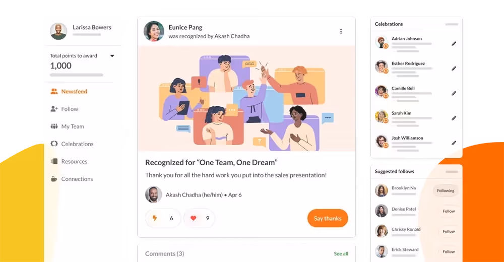 Achievers main dashboard