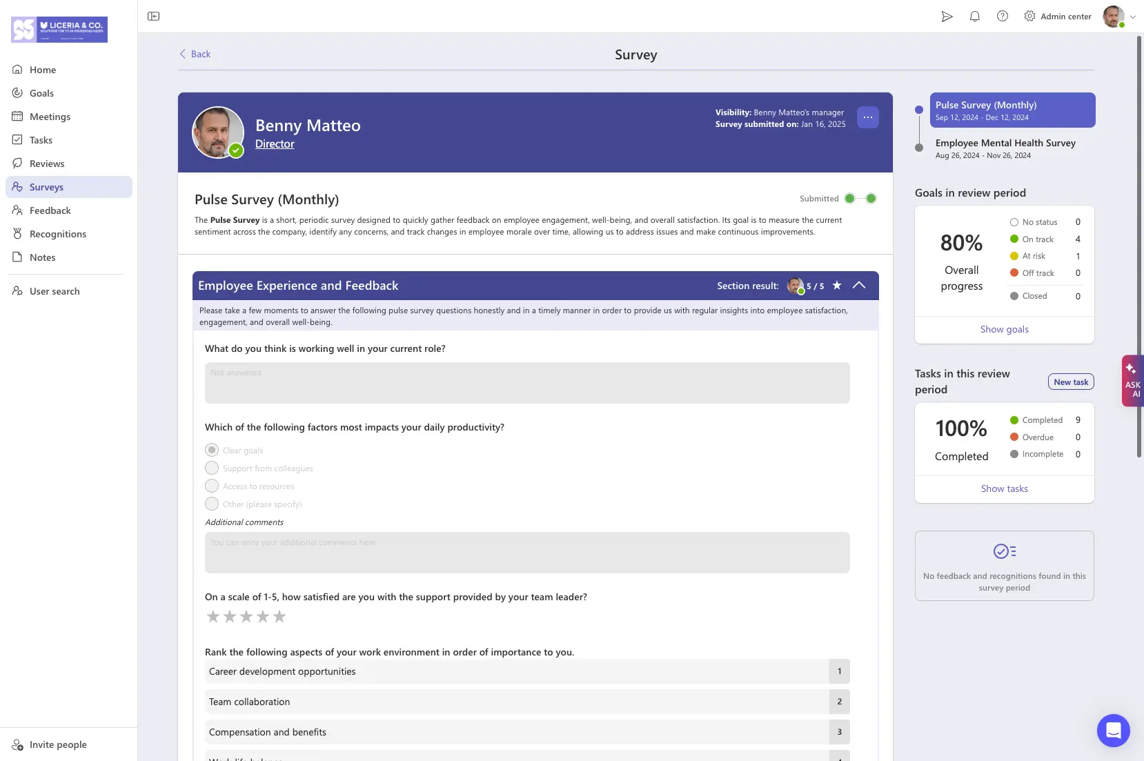 Surveys inside Microsoft Teams with Teamflect