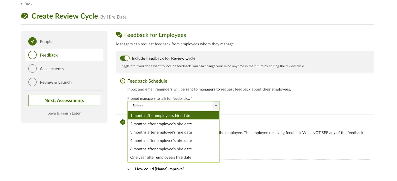 Review cycles in bamboo hr
