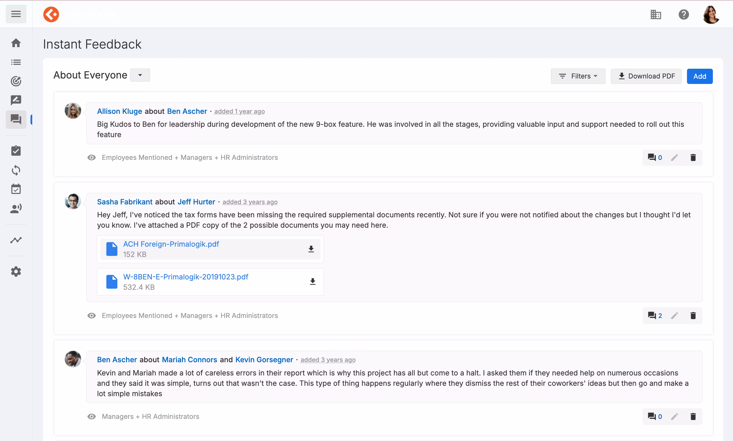 Primalogik 360 feedback software
