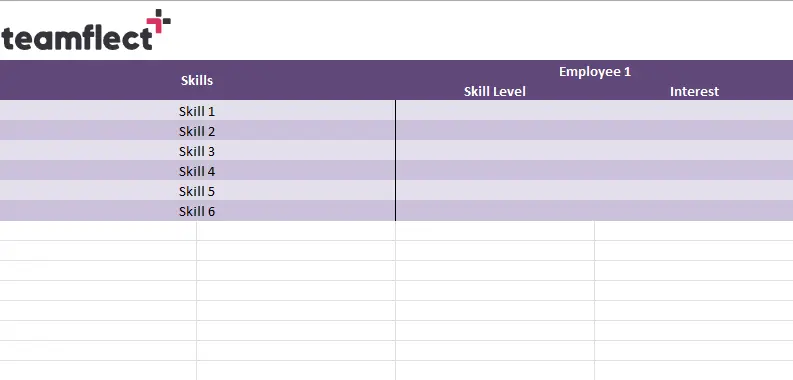 Free employee skills matrix template 