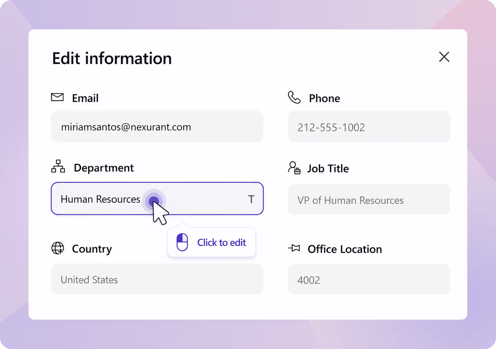 Self-service user attributes in Teamflect