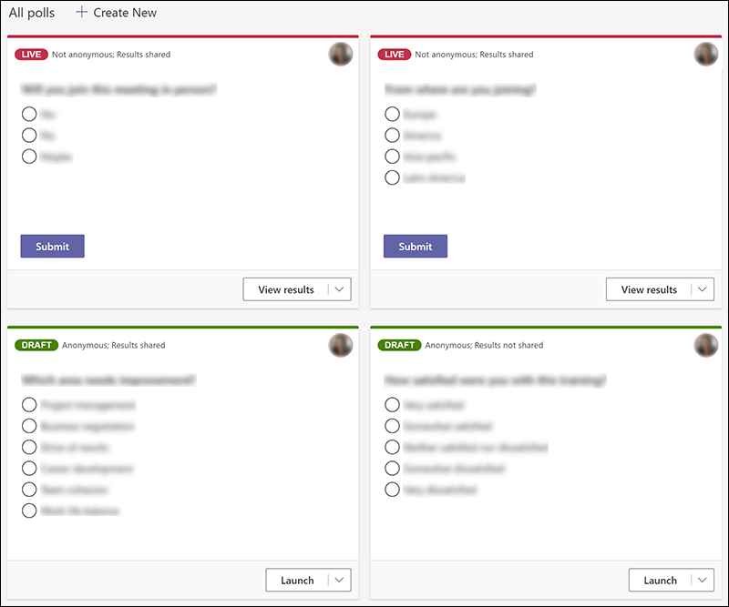 Anonymous polls in Microsoft Teams meetings with Polls
