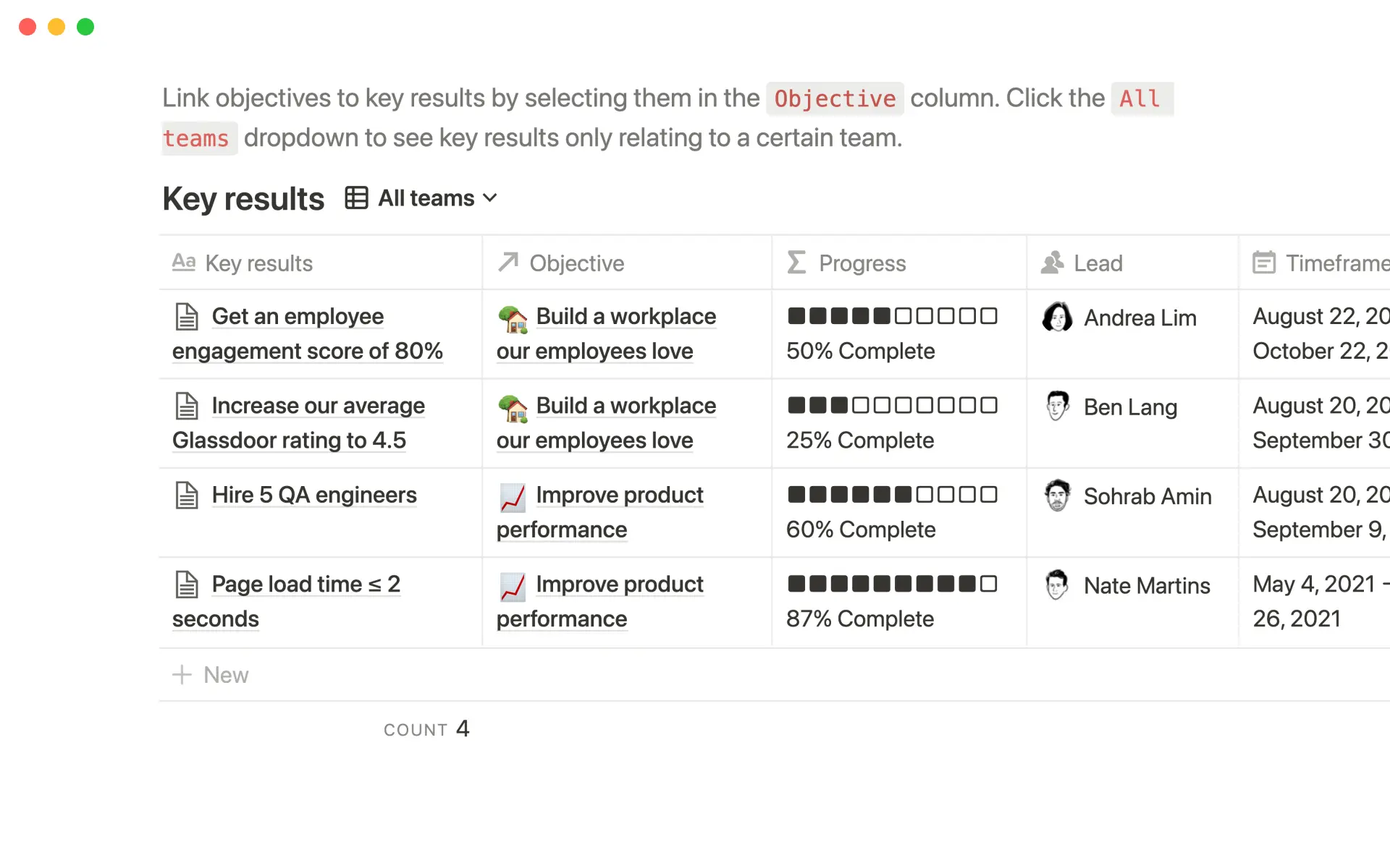 Notion OKR