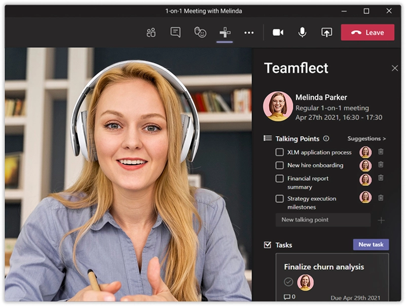 Talking points feature in Teams meetings